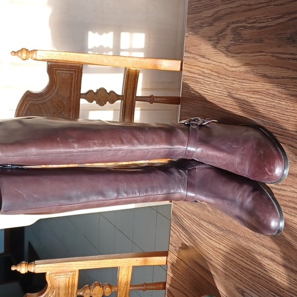 VIA SPIGA Kacey  Leather Riding Boots, Brown, never worn - Picture 1 of 10